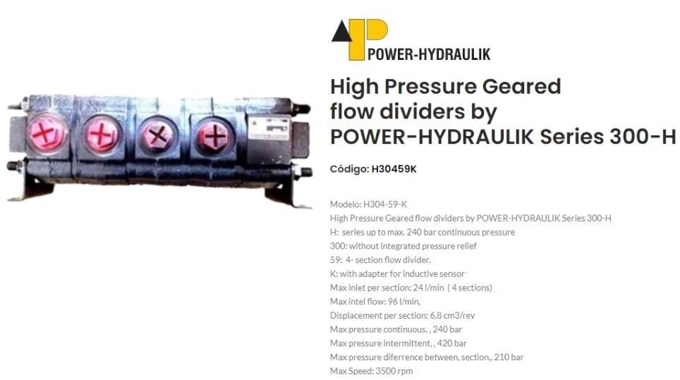 Divisor de fluxo POWER-HYDRAULIK modelo H304-59-K